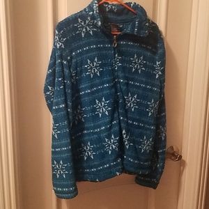 Snowflake Fleece Zip-up Jacket